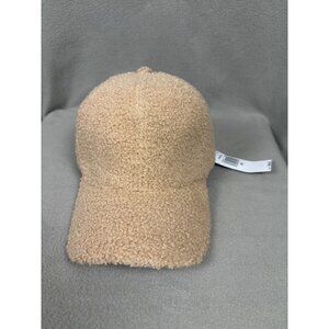 Sherpa Baseball Cap Hatattack Faux Fur Tan OS Adjustable MSRP $64